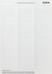 Gira 2874112 Вкладыши для надписей 15,8x67mm цвет:чисто белый