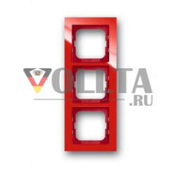 Busch-Jaeger 1723-287 Axcent рамка,3 группы, цвет: красный,