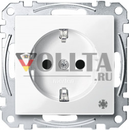 Schneider серия: Merten MEG2354-0319 System M SCHUKO-розетка 16А, c символом холодильник цвет:полярная белизна, тон:глянец