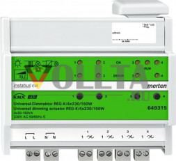 Schneider серия: Merten 649315 универсальный диммер/выключатель REG-K четверная 230В 150W