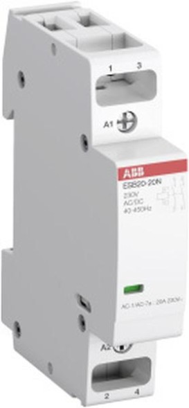 ABB Stotz-Kontakt ESB20-20N-07, установочный контактор 20 А, 2НО/0НЗ, 400 В переменного/постоянного тока, 1SBE121111R0720