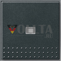 Gira 013667 TX44 Контрольный выключатель с  подсветкой, 10А, универсальный  выключатель/переключатель цвет:антрацит