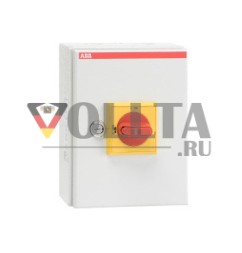 ABB Stotz-Kontakt OTL16A3B, выключатель безопасности 3-полюсный 7,5 кВт 400 В с красно-желтой ручкой, 1SCA022575R1630