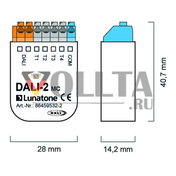 LUNATONE 86459532-2-int DALI-2-кнопочный интерфейс MC | 4-канальный, активированные экземпляры