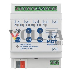 MDT AKU-0616.03 6-канальный 4TE REG 16A 230VAC 100F 15EVG универсальный привод