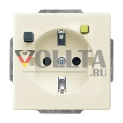 BUSCH-JAEGER 3120 EUCB-82 SCHUKO socket Future | Автоматический выключатель FI | слоновая кость белый