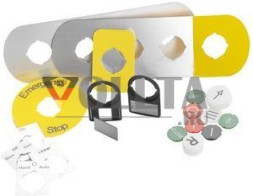 Контакт ABB Stotz CA6-1026, экран D=60,-Аварийный останов-, 1SFA619930R1026