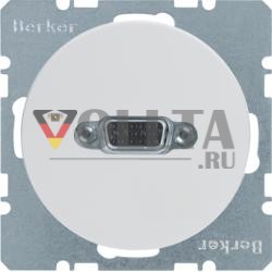 Berker 3315412089 VGA-розетка с винтовыми клеммами, полярно-белый, глянцевый Berker R.1/R.3