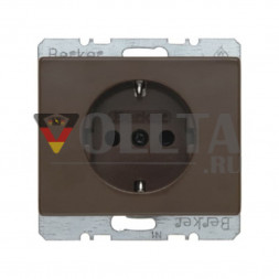 Berker 41350001 Arsys SCHUKO-розетка  16А, безопасная для тедей,цвет:коричневый