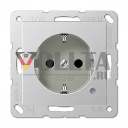 Jung A520KOAL A500 SCHUKO-розетка 16А, цвет: алюминевый