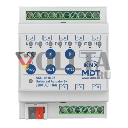 MDT AKU-0816.03 8-канальный 4TE REG 16A 230VAC 100F 15EVG универсальный привод