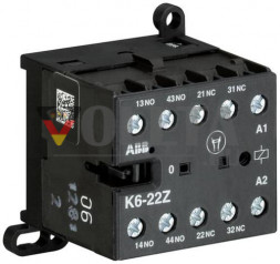 ABB Stotz-Kontakt GJH1211001R2227 K6-22Z-27 100 В 40-450 Гц миниатюрный вспомогательный контактор