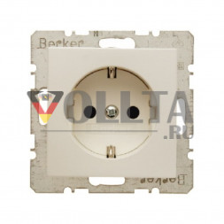 Berker 47238982 S1 SCHUKO-розетка  16А, безопасная для тедей,цвет: кремово-белый, тон:глянец
