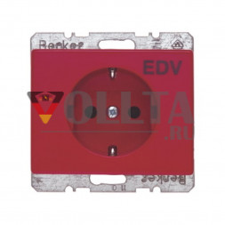 Berker 47150082 Arsys SCHUKO-розетка  16А, со штампом EDV (электронная обработка данных) цвет: красный, тон:глянец