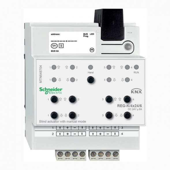 Schneider Electric MTN648704 REG-K/4x24/6 ручной привод для жалюзи светло-серого цвета