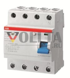 ABB Stotz-Kontakt 2CSF204196R1630 F204A-63/0.03/16.7Hz F 4P A63A 30mA устройство защитного отключения