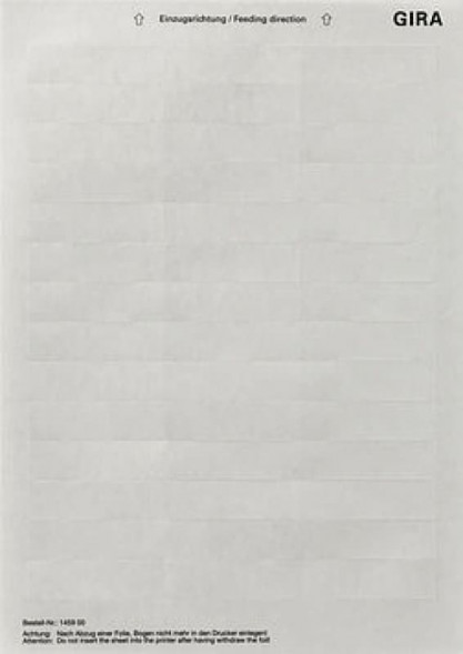 Gira 145900 Вкладыши для надписей 62,0x18,0mm
