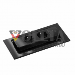 Розетка EVOline BackFlip с USB цвет черный, тон: матовый. арт.159271005300 Оригинал Германия. Не китай! Гарантия 12 мес.