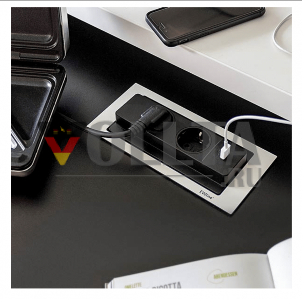 Розетка EVOline BackFlip с USB цвет черный, тон: матовый. арт.159271005300 Оригинал Германия. Не китай! Гарантия 12 мес. 