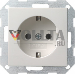 Gira 018803 System55 SCHUKO-розетка 16А, цвет:чисто белый, тон:глянец