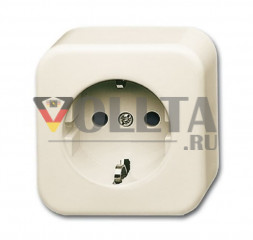 Busch-Jaeger 2300EAP-09-503 Duro2000 AP SCHUKO-розетка 16А, 1-я, цвет: кремово-белый