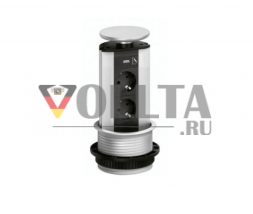 USB-порт Evoline®, выдвижной разъем, серебристая крышка