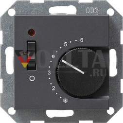 Gira 039328 System55 Регулятор температуры помещения, цвет:антрацит