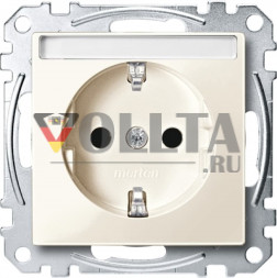 Schneider серия: Merten MEG2402-0344 System M SCHUKO-розетка 16А, цвет: кремово-белый, тон:глянец
