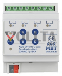 MDT AMS-0416.02 переключатель четверной 16А, C-Last стандарт c измерением тока