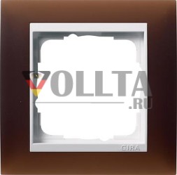 Gira 0211331 Рамка односторонняя для чистого белого цвета Gira Event Opaque Dark Brown