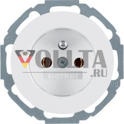 Berker 6765792089 розетка с защитным контактным штифтом полярно-белый, глянцевый серия R.classic