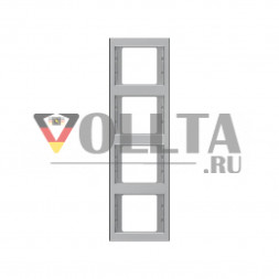 Berker 13437004 K5 рамка четверная вертикальная, цвет: благородная сталь