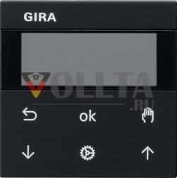 Gira 5366005 S3000 Display System 55 черная жалюзи и таймер