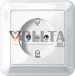 Schneider серия: Merten MEG2401-1219 Atelier-M SCHUKO-розетка 16А, цвет:полярная белизна, тон:глянец
