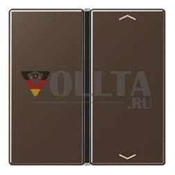 Кнопка Jung A401TSAPMO 1-позиционная, со стрелками, F40, серия A, мокко