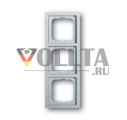 Busch-Jaeger 1723-183K Future linear, рамка,3 группы, цвет:алюминевый
