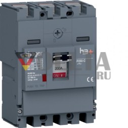 Hager HCT200AR h3+ P250 3-полюсный 200A FTC выключатель нагрузки