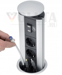 Руководство по кабелю порта EVOline / Серебристый / 1 разъем / 1 USB
