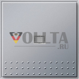 Gira 013665 TX44 Контрольный выключатель с подсветкой, 10А, универсальный выключатель/переключатель цвет алюминевый