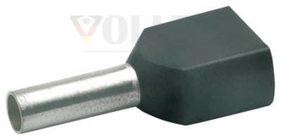 Klauke 872/8 Двойной наконечник 2x 1,50mm изолированные, цвет:черный, 100 штук