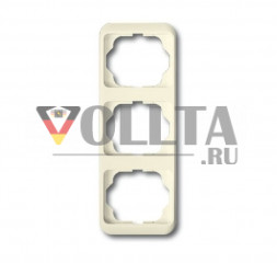 Busch-Jaeger 1733-22G    Alpha рамка,3 группы,  вертикальная,  цвет:слоновая кость
