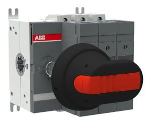ABB Stotz-Kontakt OS50GF03P, выключатель нагрузки для предохранителей, 3-полюсный, 50 А с ручкой и валом для предохранителей NFC, 1SCA115492R1001