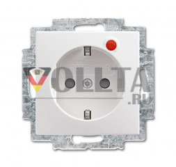 Busch-Jaeger 2310 EUGL/VAB-914 Busch-Protector® SCHUKO® розетка вставная, с защитой от перенапряжения альпийский белый