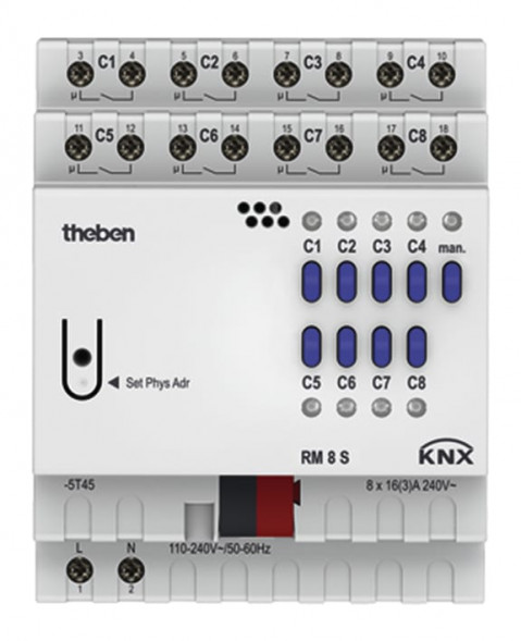 Theben 4940220 Активатор переключателя RM 8 S KNX FIX1 8-позиционный