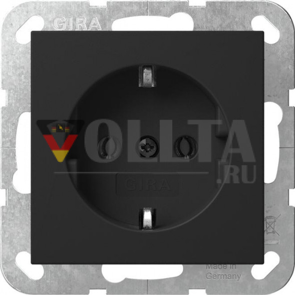 Gira 4180005 SRK System 55 sw с розеткой SCHUKO