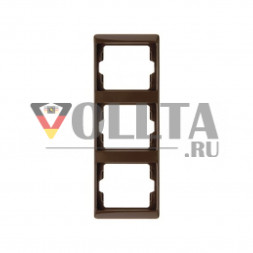 Berker 13330001 Arsys рамка,3 группы, вертикальная, цвет:коричневый, тон:глянец