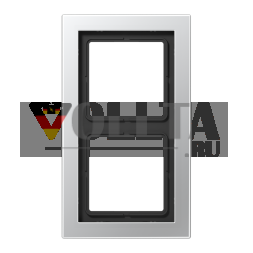 Рамка Jung ALD2982 2-сторонняя, вертикальный и горизонтальный монтаж, LS-DESIGN, алюминий