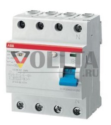 ABB Stotz-Kontakt F204 F-25/0.03, устройство защитного отключения 4P, тип F, 25A, 30мА, 2CSF204325R1250