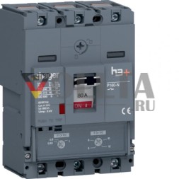 Автоматический выключатель Hager HNS080DC h3+ P160 3P3D 80A 40kA