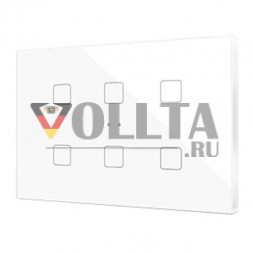 ZENNIO ZVIFXLX6GW KNX сенсорная кнопка Flat XL | 6-позиционный | глянцевый белый